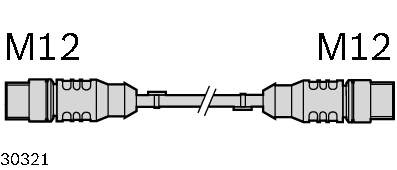CONNECTION CABLE ID15 AS-I M12G/M12G