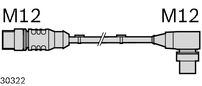 CONNECTION CABLE ID15 AS-I M12G/M12W